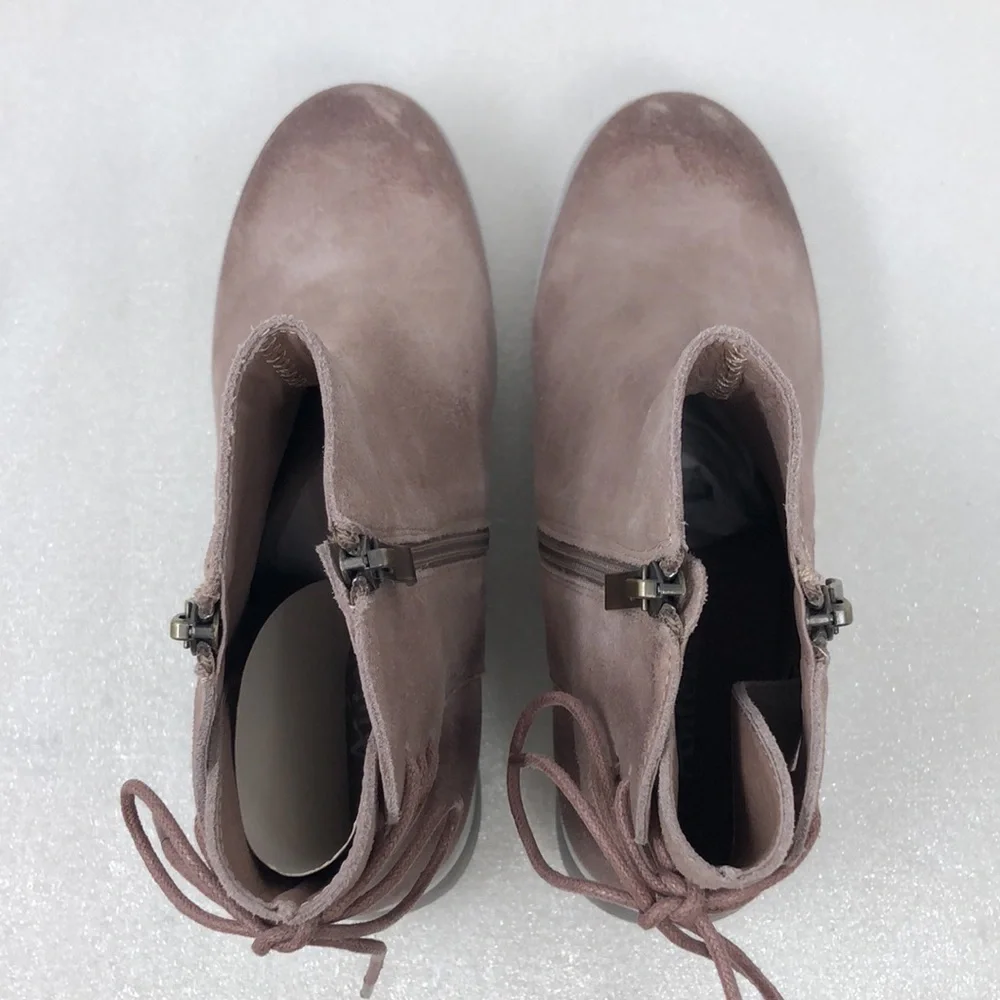 NEW Antelope Boots Fran Wedge Boot Blush Pink Suede Leather Platform Size 38 - Picture 6 of 15